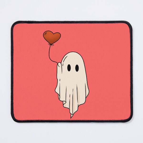Item preview, Cute Ghost With Heart Balloon Valentines Day designed and sold by ArtMeetsPizza.