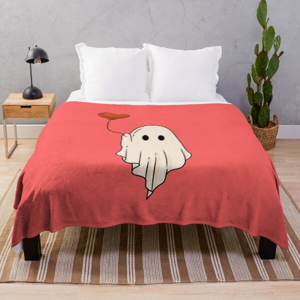 Item preview, Cute Ghost With Heart Balloon Valentines Day designed and sold by ArtMeetsPizza.