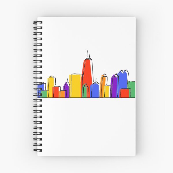 Item preview, Colorful Chicago Skyline (Offcenter) designed and sold by Color Chicago.