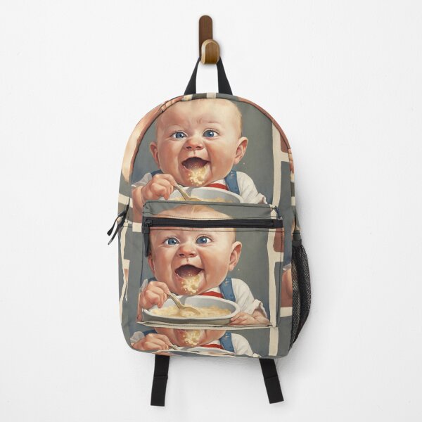 Item preview, a comical baby eats his porridge designed and sold by janjacbu.
