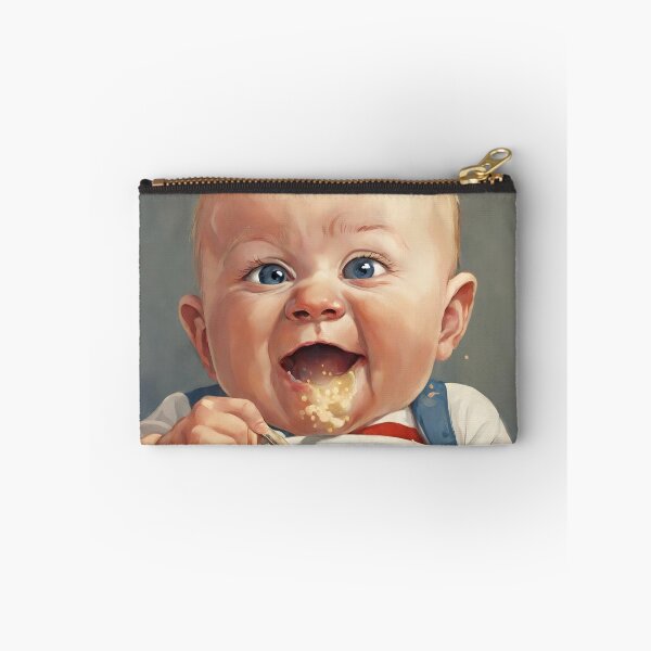 Item preview, a comical baby eats his porridge designed and sold by janjacbu.