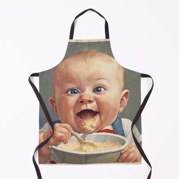 Item preview, a comical baby eats his porridge designed and sold by janjacbu.
