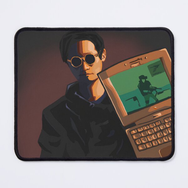 Item preview, Hideo Kojima holding a computer running MGS2  designed and sold by mjag23.