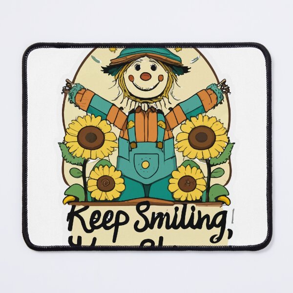 Item preview, Cheerful Scarecrow & Sunflowers – Keep Smiling, Keep Shining designed and sold by NiftyWrx.