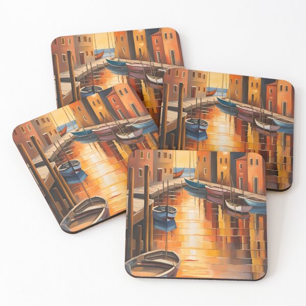 Item preview, pintura atardecer en el muelle designed and sold by norachiang.