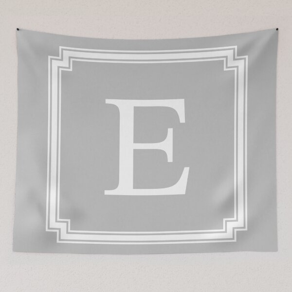 Item preview, Silver Gray Classy And Elegant Monogram E designed and sold by rewstudio.