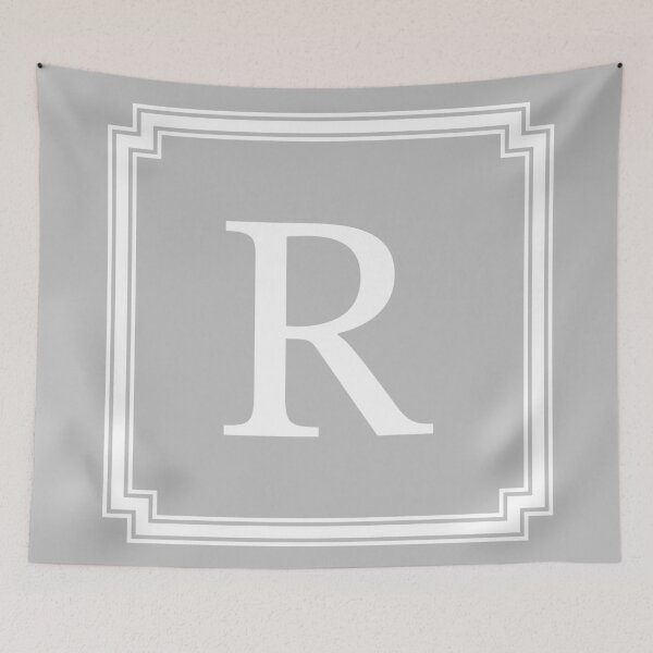 Item preview, Silver Gray Classy And Elegant Monogram R designed and sold by rewstudio.