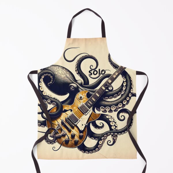 Item preview, Octopus Electric Guitar Artwork" designed and sold by inkArtistryfine.
