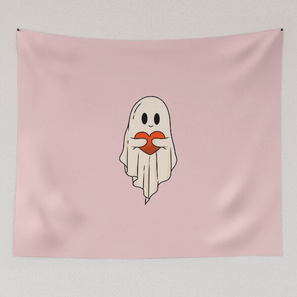 Item preview, Cute Ghost Hugging Heart Valentines Day designed and sold by ArtMeetsPizza.