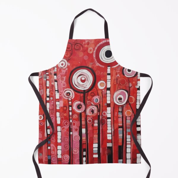 Item preview, Gustav Klimt  Red and Pink Abstract Flowers  designed and sold by Vicky Brago-Mitchell®.