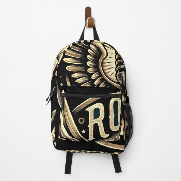 Item preview, Winged Microphone Vintage Rock Emblem designed and sold by inkArtistryfine.