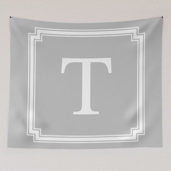 Item preview, Silver Gray Classy And Elegant Monogram T designed and sold by rewstudio.