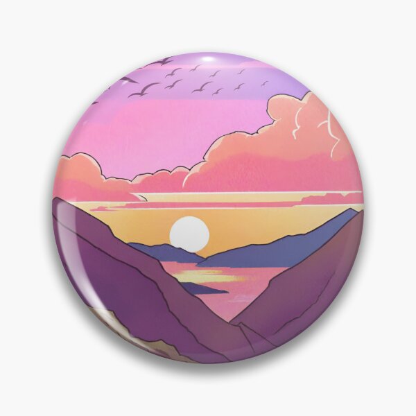 Item preview, Retro sunset at the mountains designed and sold by photoartdesin.