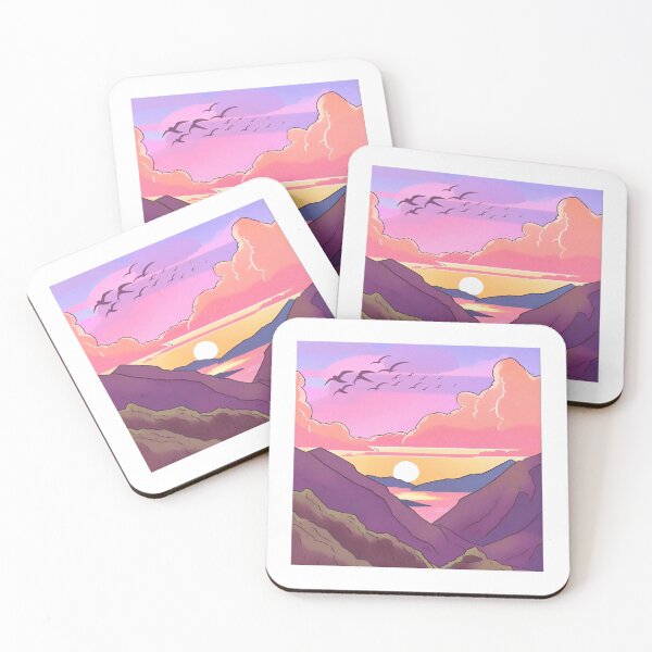 Item preview, Retro sunset at the mountains designed and sold by photoartdesin.