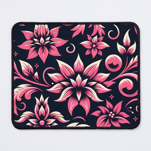 Item preview, Elegant Floral Swirls on Noir designed and sold by inkArtistryfine.