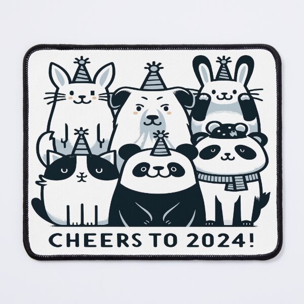 Item preview, Happy New Year 2024 - Animals Party designed and sold by maknateeshop.
