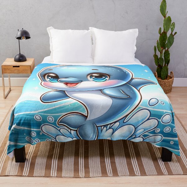 Item preview, Splashy - Baby Dolphin Cartoon designed and sold by CuddlesCartoons.
