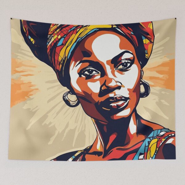 Item preview, Nasira Pop Art Portrait designed and sold by Yzakreativ.