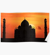 Taj Mahal Sunset. Poster