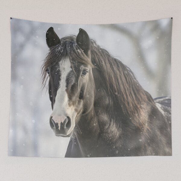 Item preview, Black Horse in Winter 01 designed and sold by Elisabeth Lucas.