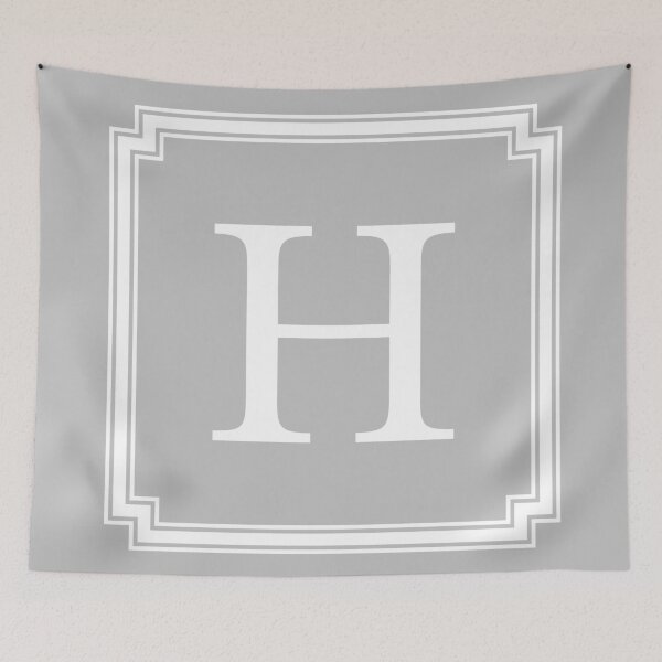 Item preview, Silver Gray Classy And Elegant Monogram H designed and sold by rewstudio.