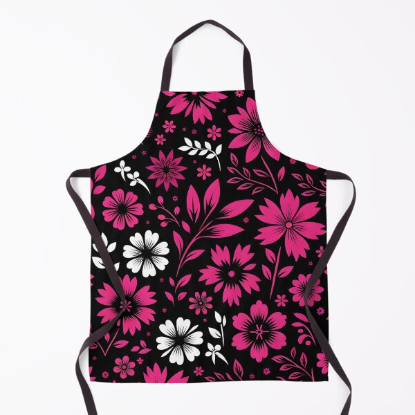 Item preview, Pink Blossoms on Midnight Fabric designed and sold by inkArtistryfine.