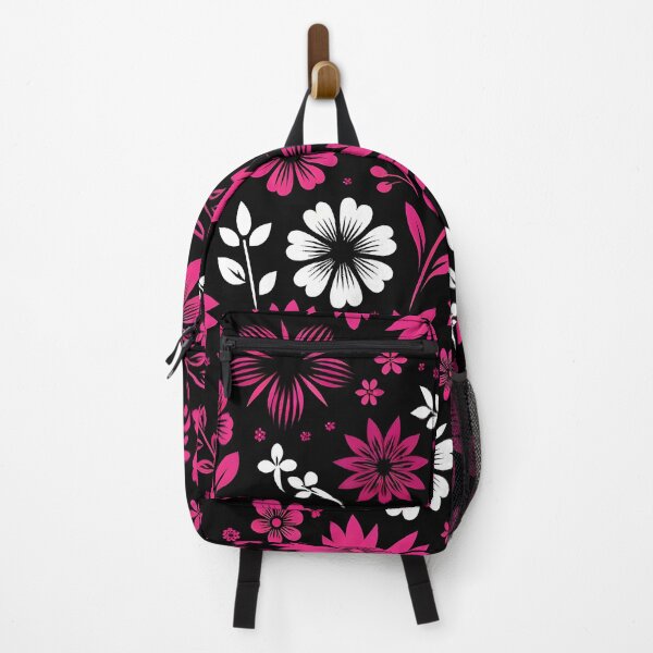 Item preview, Pink Blossoms on Midnight Fabric designed and sold by inkArtistryfine.