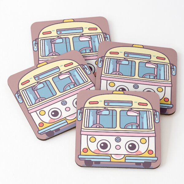 Item preview, On the Go Cheerful Kawaii Bus Adventure designed and sold by DigitalGraphic1.