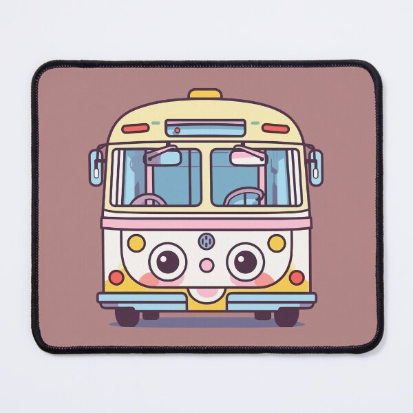 Item preview, On the Go Cheerful Kawaii Bus Adventure designed and sold by DigitalGraphic1.