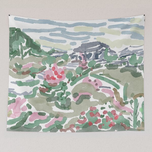 Item preview, The Buddha Temple on the mountain  designed and sold by Saladeis-draw.