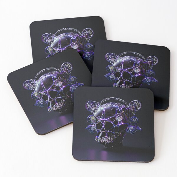 Item preview, Purple techno-skull 3 designed and sold by Pebbledrops.
