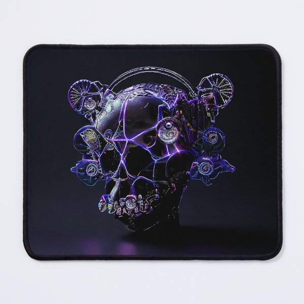 Item preview, Purple techno-skull 3 designed and sold by Pebbledrops.