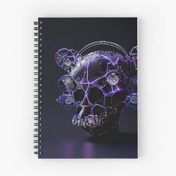 Item preview, Purple techno-skull 3 designed and sold by Pebbledrops.