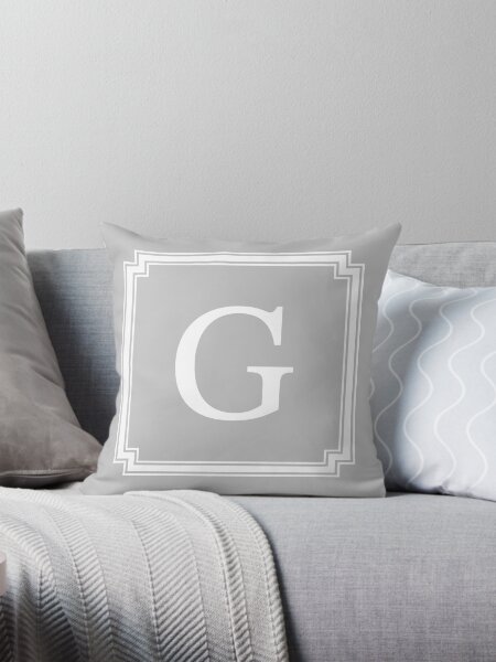 Item preview, Silver Gray Classy And Elegant Monogram G designed and sold by rewstudio.