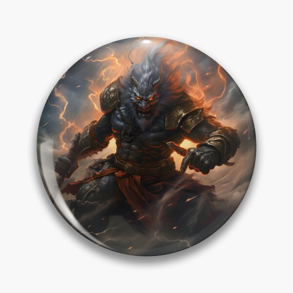 Item preview, Raijin's Fury - Japanese God of Thunder designed and sold by Sakashi-Canvas.