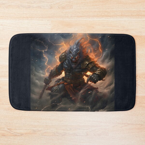 Item preview, Raijin's Fury - Japanese God of Thunder designed and sold by Sakashi-Canvas.