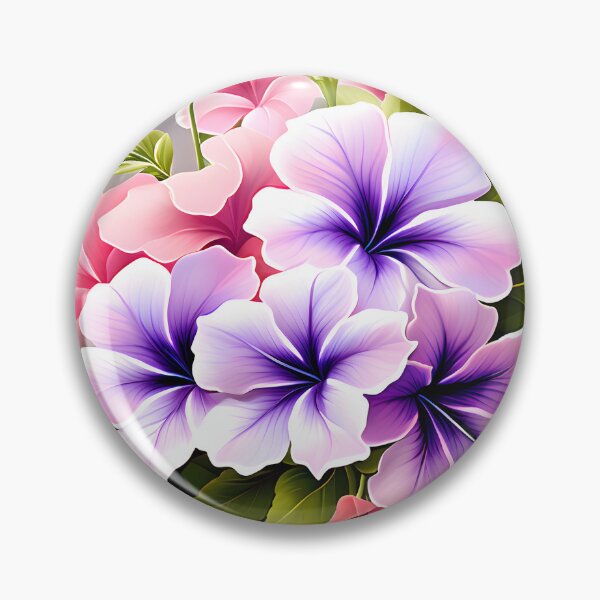 Item preview, Painting of Pink and Lilac Petunia Flowers designed and sold by Petalandfur.