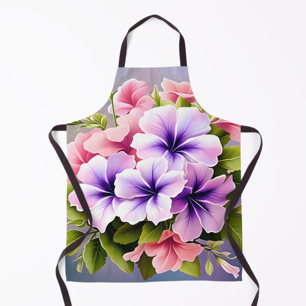 Item preview, Painting of Pink and Lilac Petunia Flowers designed and sold by Petalandfur.