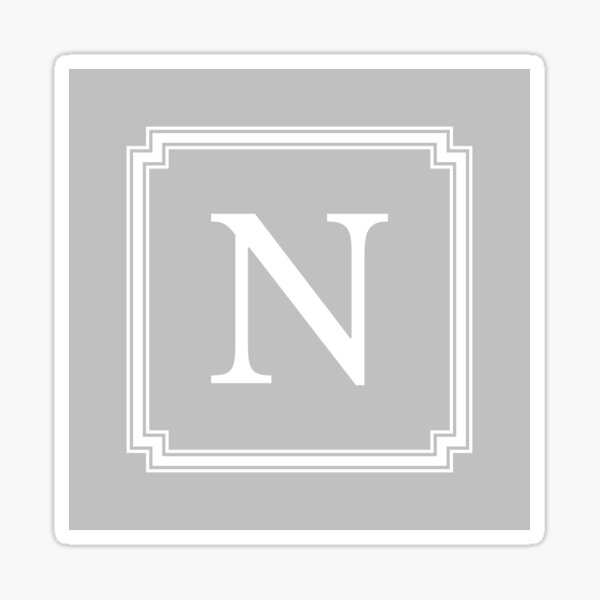 Artikel-Vorschau von Silbernes graues nobles und elegantes Monogramm N, designt und verkauft von rewstudio.