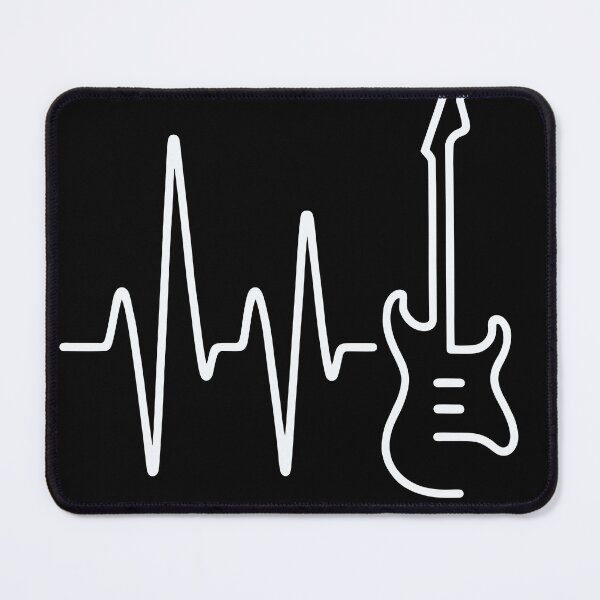 Item preview, Rhythmic Pulse: Guitar Heartbeat Minimalism" designed and sold by inkArtistryfine.