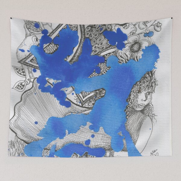 Artikelvorschau, Schwarz und blau entworfen und verkauft von PeeJayArt.