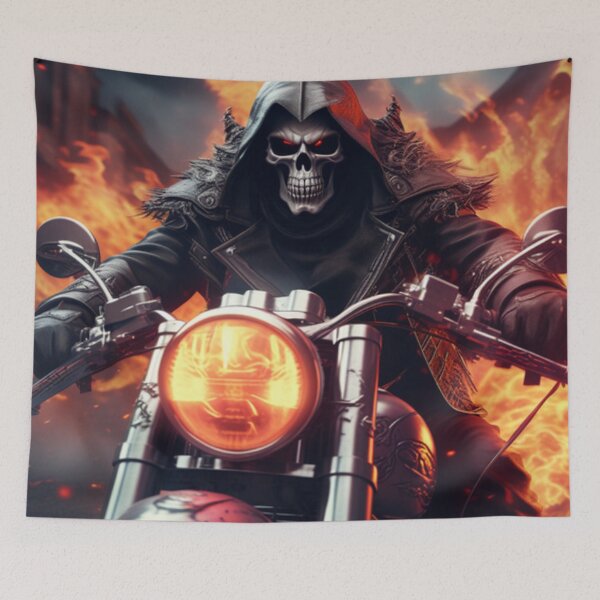 Item preview, Grim Reamer On a Motorcycle designed and sold by TheDarkWardrobe.