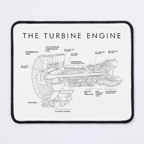 Item preview, The Turbine Engine (Black on White) designed and sold by DontGiveaShirt.