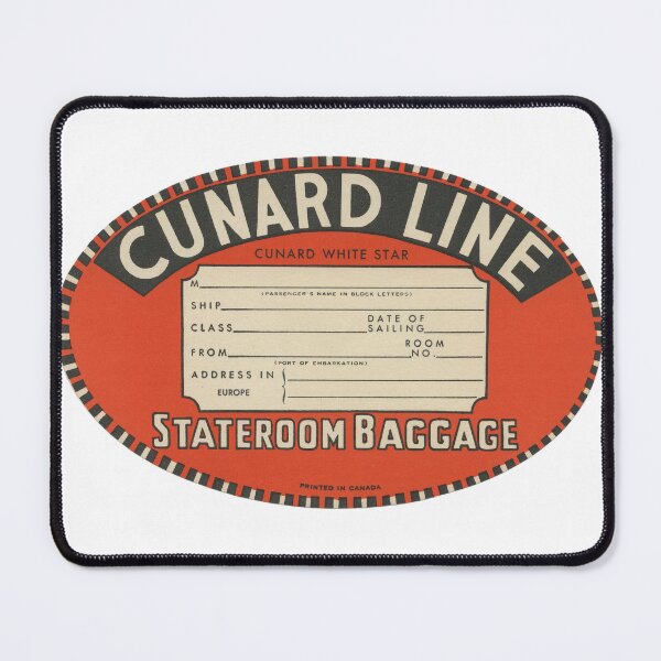 Item preview, Vintage Ocean Liner Luggage Tag - Cunard White Star Line Collectible designed and sold by Sventek.