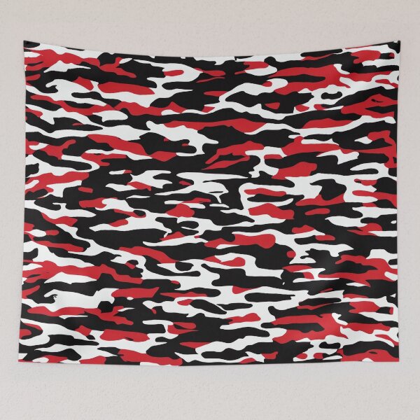 Item preview, Red and Black and White Camouflage designed and sold by TheCamoShop.