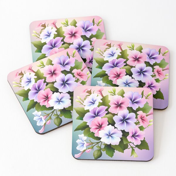 Item preview, Painting of White, Pink and Lilac Petunia Flowers designed and sold by Petalandfur.