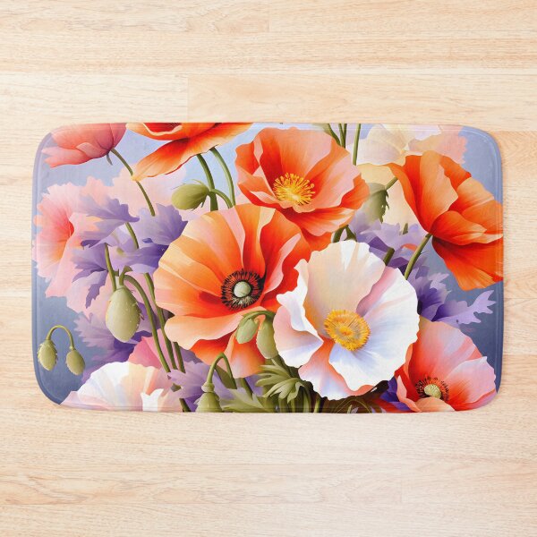 Item preview, Painting of Orange and White Poppy Flowers designed and sold by Petalandfur.