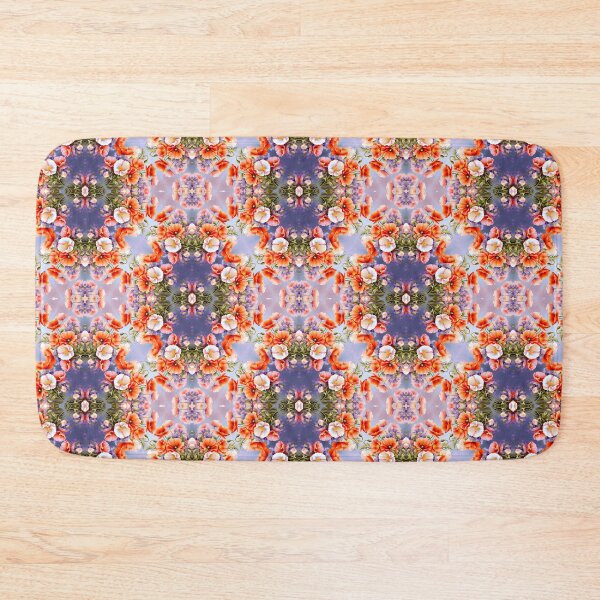 Item preview, Painting of Orange and White Poppy Flowers Seamless Pattern designed and sold by Petalandfur.