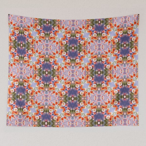 Item preview, Painting of Orange and White Poppy Flowers Seamless Pattern designed and sold by Petalandfur.