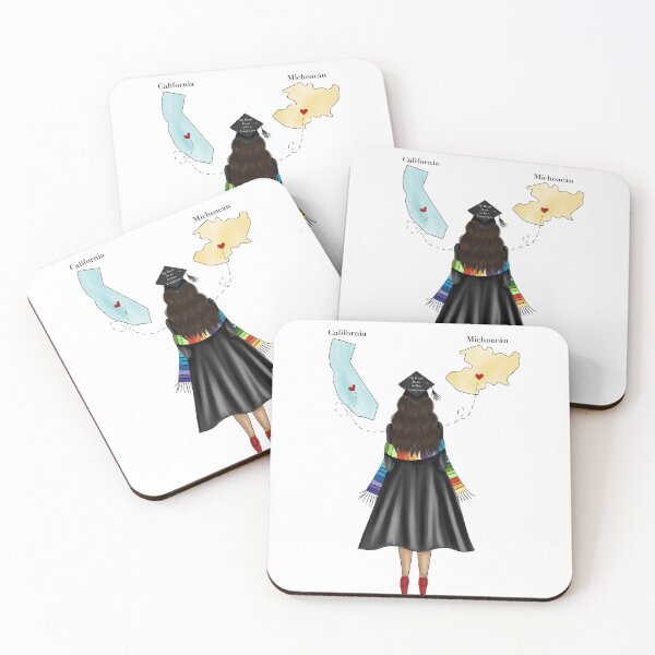 Artikelvorschau, Latina-Abschluss-Modeillustration mit den Bundesstaaten Kalifornien und Michoacan entworfen und verkauft von SMillustrations.